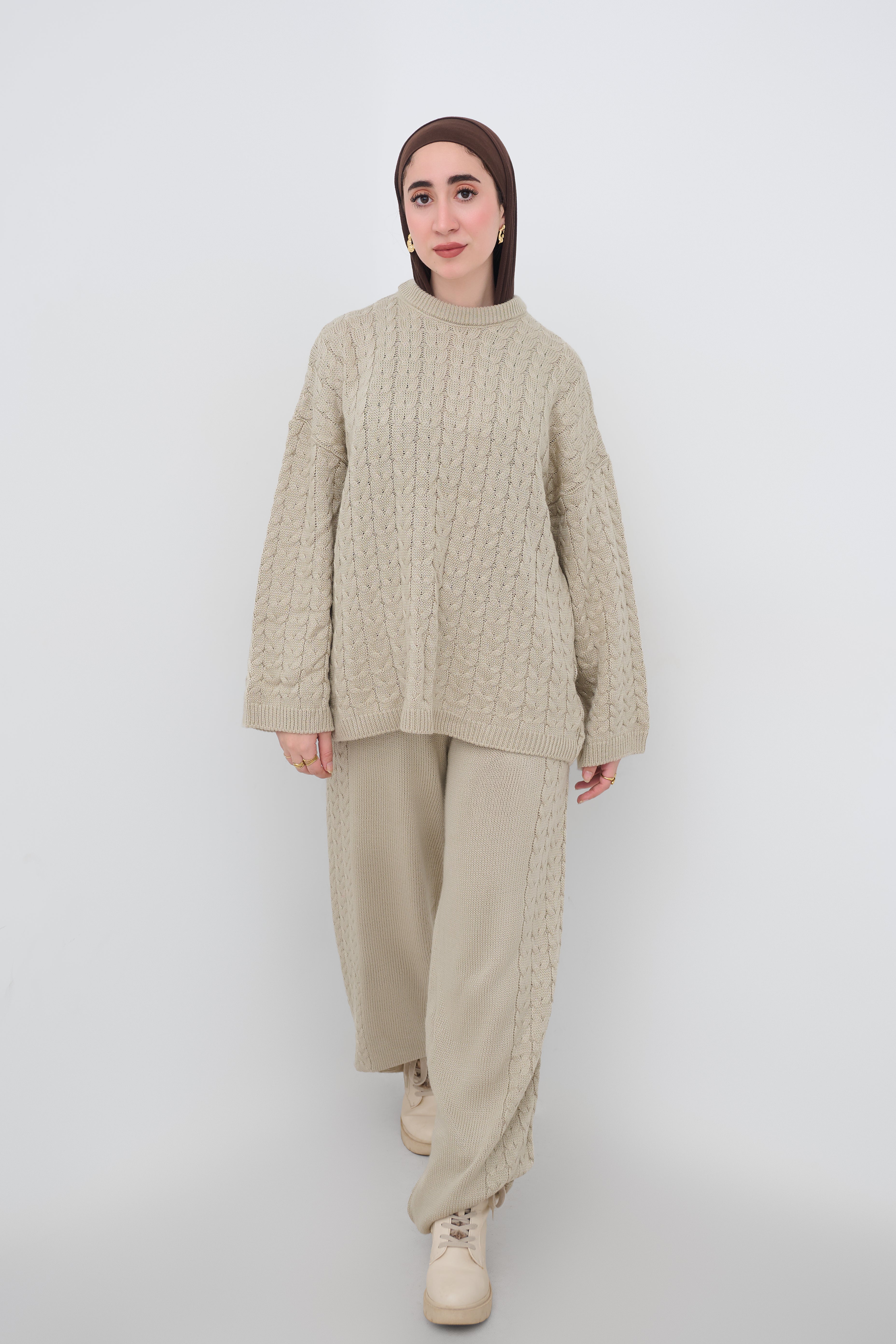 Elegant Edge Set- Beige